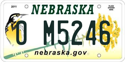 NE license plate 0M5246