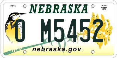 NE license plate 0M5452