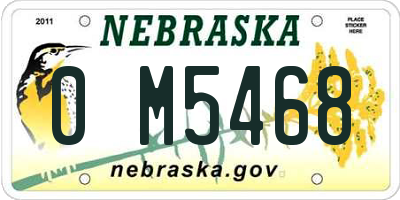 NE license plate 0M5468