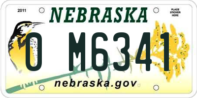 NE license plate 0M6341