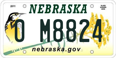 NE license plate 0M8824