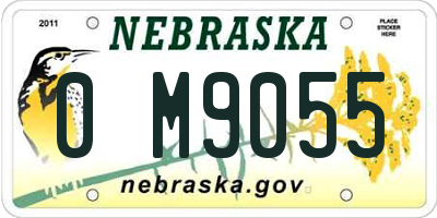 NE license plate 0M9055