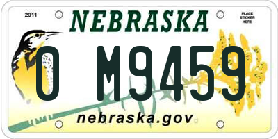 NE license plate 0M9459