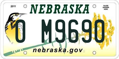 NE license plate 0M9690