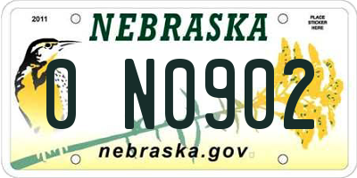 NE license plate 0N0902