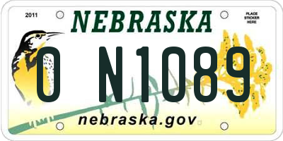 NE license plate 0N1089