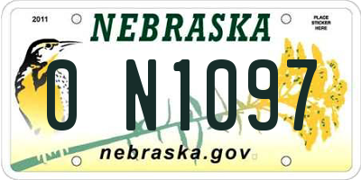 NE license plate 0N1097
