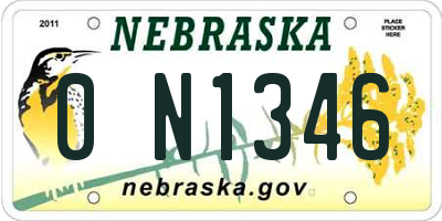 NE license plate 0N1346