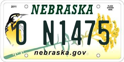 NE license plate 0N1475