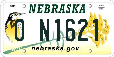 NE license plate 0N1621