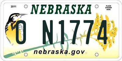 NE license plate 0N1774