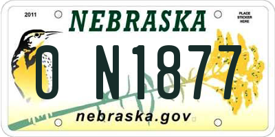 NE license plate 0N1877