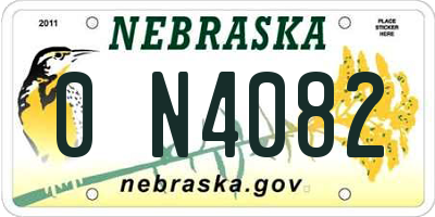 NE license plate 0N4082