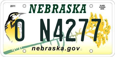 NE license plate 0N4277