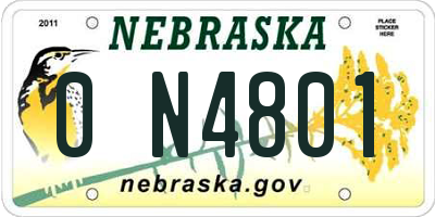 NE license plate 0N4801