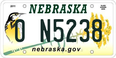 NE license plate 0N5238