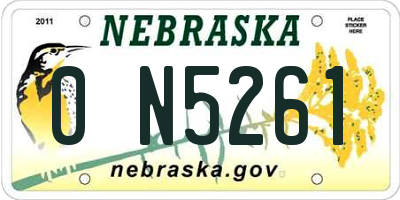 NE license plate 0N5261