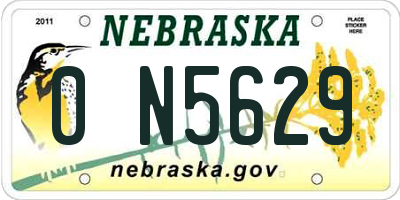 NE license plate 0N5629