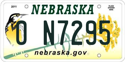 NE license plate 0N7295