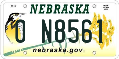 NE license plate 0N8561
