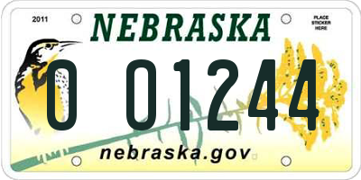 NE license plate 0O1244