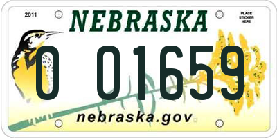NE license plate 0O1659