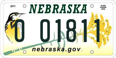 NE license plate 0O1811