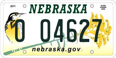 NE license plate 0O4627