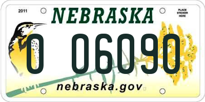 NE license plate 0O6090