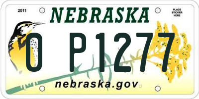 NE license plate 0P1277