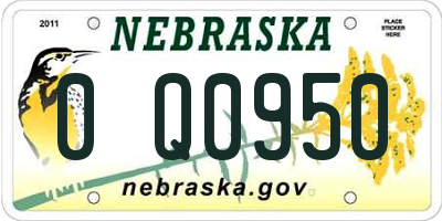 NE license plate 0Q0950