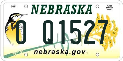 NE license plate 0Q1527