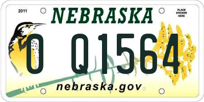 NE license plate 0Q1564