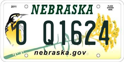 NE license plate 0Q1624