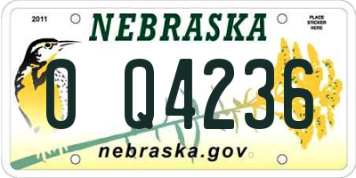 NE license plate 0Q4236