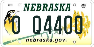 NE license plate 0Q4400