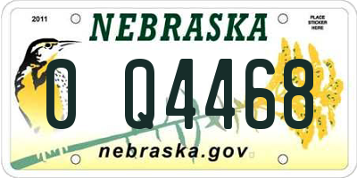 NE license plate 0Q4468