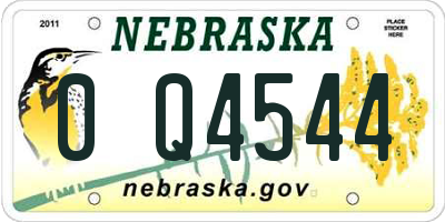 NE license plate 0Q4544