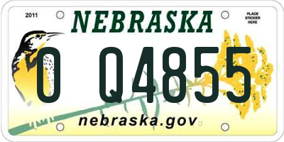 NE license plate 0Q4855