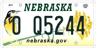 NE license plate 0Q5244