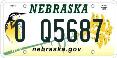 NE license plate 0Q5687