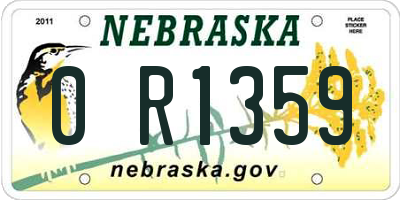 NE license plate 0R1359