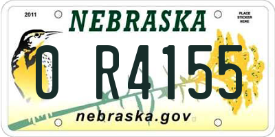 NE license plate 0R4155