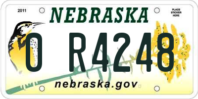 NE license plate 0R4248