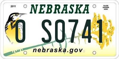 NE license plate 0S0741