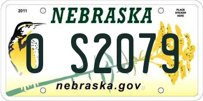 NE license plate 0S2079