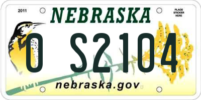 NE license plate 0S2104