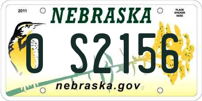 NE license plate 0S2156
