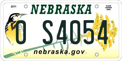 NE license plate 0S4054