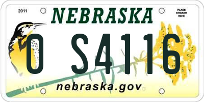 NE license plate 0S4116